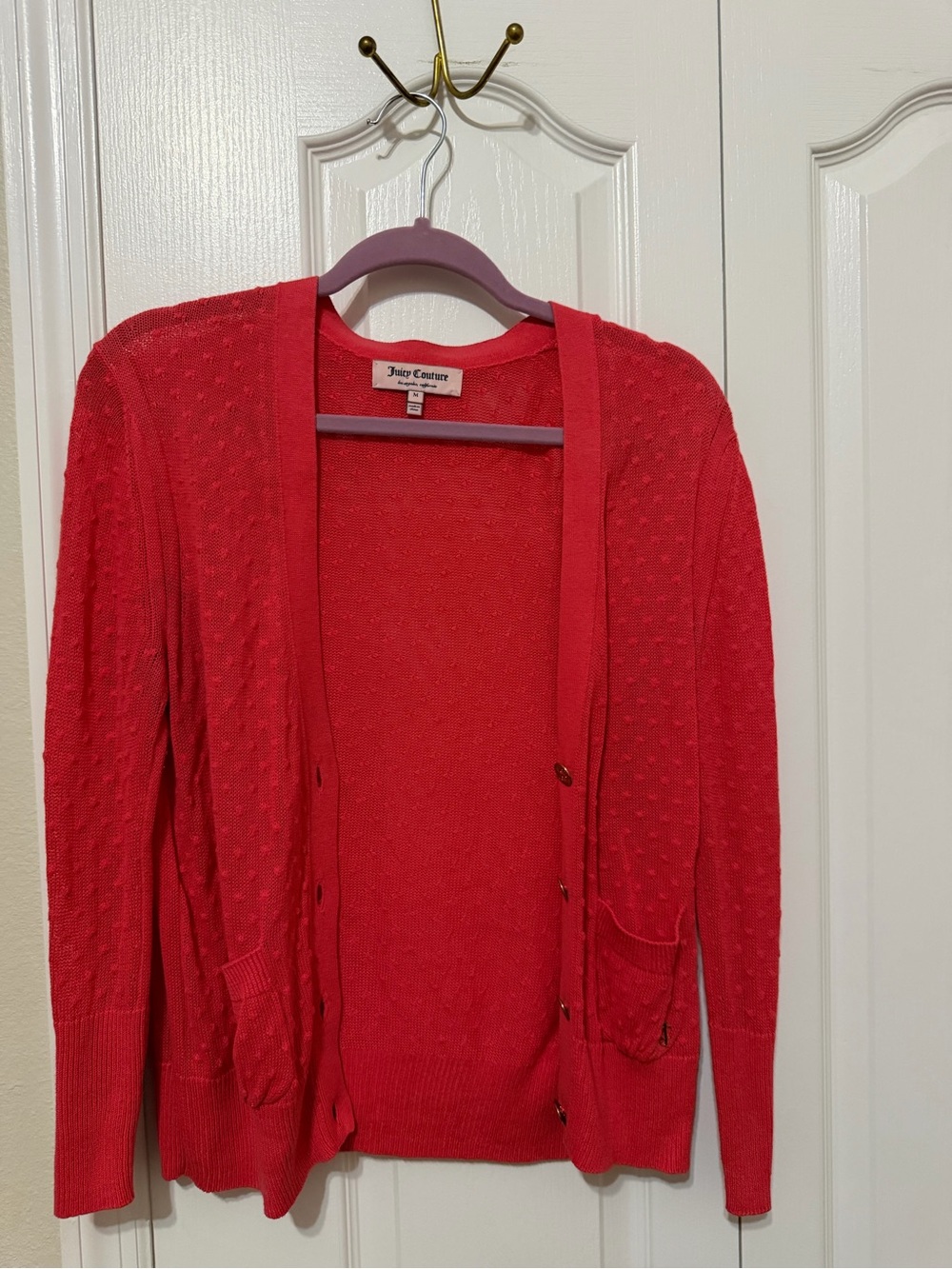 Women’s juicy couture orange cardigan sweater